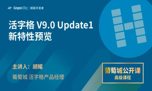 活字格V9.0 Update1新特性预览